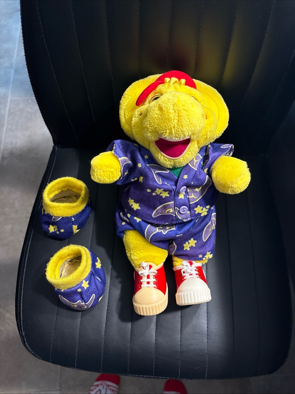 vintage Barney BJ jaune Dino Friend